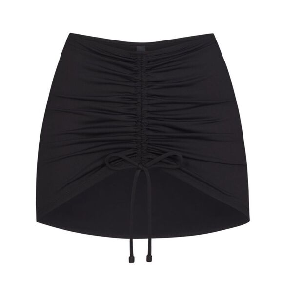 NWT SKIMS Recycled Swim Ruched Front Mini Micro Swim Bottom In Gunmetal Gray - Picture 4 of 8